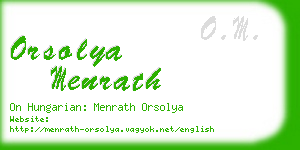 orsolya menrath business card